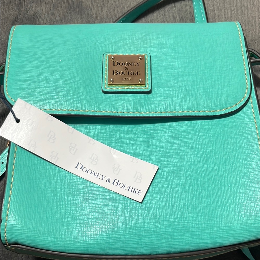Dooney & Bourke Blue Crossbody Bag with Structured Design